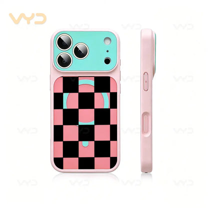 Checkerboard Black White Grid Phone Case - Fashion Minimalist Modern Line Design, Compatible with Iphone 17 Series (Pro Max, Air), 17, 16 Plus, 15, 14, 13, 12, 11 Pro Max, Ideal Gift, Accessories, Protective Covers, Decorative Smartphone Protector
