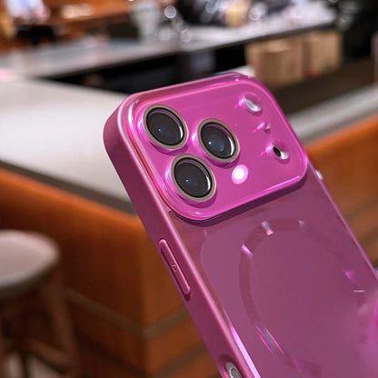 Premium Flowing Light Full Coverage Lens Phone Case for Iphone 13-17 Pro Max Magsafe Dustproof Magnetic Wireless Shockproof Protector for Girls & Boys ZT