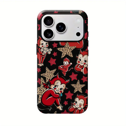 Kewpie Spooky Kitsch Halloween Toddler Phone Case Phone Case - Shock-Proof, Lightweight, Multi-Model Protection Cover Casing with Handle, Cellphone Casing Accessory for Iphone 11-17, Samsung S22-S26 (Check Sizes)