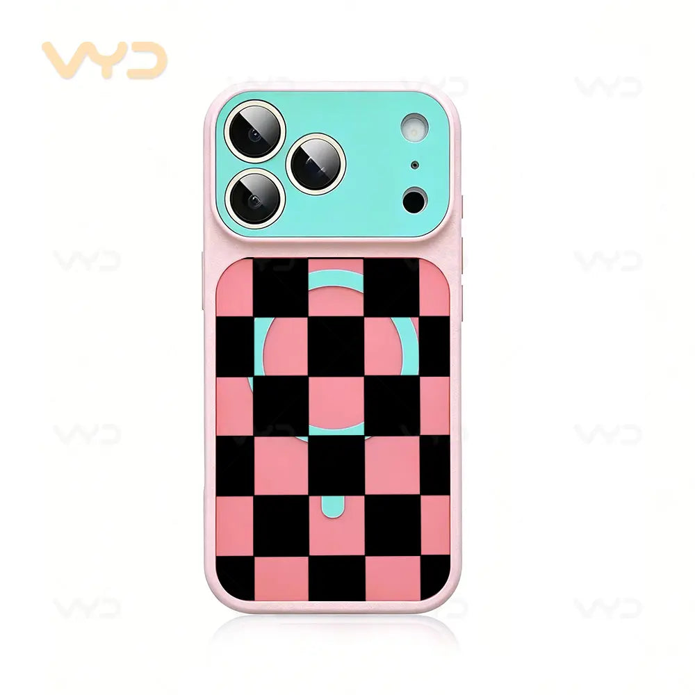 Checkerboard Black White Grid Phone Case - Fashion Minimalist Modern Line Design, Compatible with Iphone 17 Series (Pro Max, Air), 17, 16 Plus, 15, 14, 13, 12, 11 Pro Max, Ideal Gift, Accessories, Protective Covers, Decorative Smartphone Protector