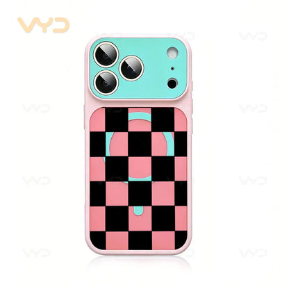 Checkerboard Black White Grid Phone Case - Fashion Minimalist Modern Line Design, Compatible with Iphone 17 Series (Pro Max, Air), 17, 16 Plus, 15, 14, 13, 12, 11 Pro Max, Ideal Gift, Accessories, Protective Covers, Decorative Smartphone Protector