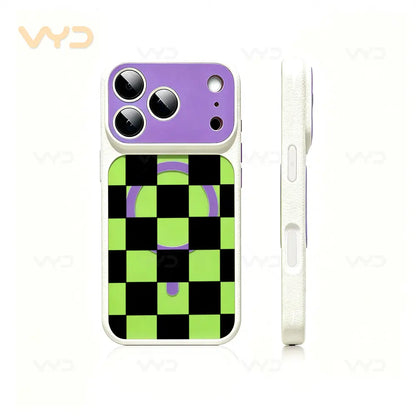 Checkerboard Black White Grid Phone Case - Fashion Minimalist Modern Line Design, Compatible with Iphone 17 Series (Pro Max, Air), 17, 16 Plus, 15, 14, 13, 12, 11 Pro Max, Ideal Gift, Accessories, Protective Covers, Decorative Smartphone Protector