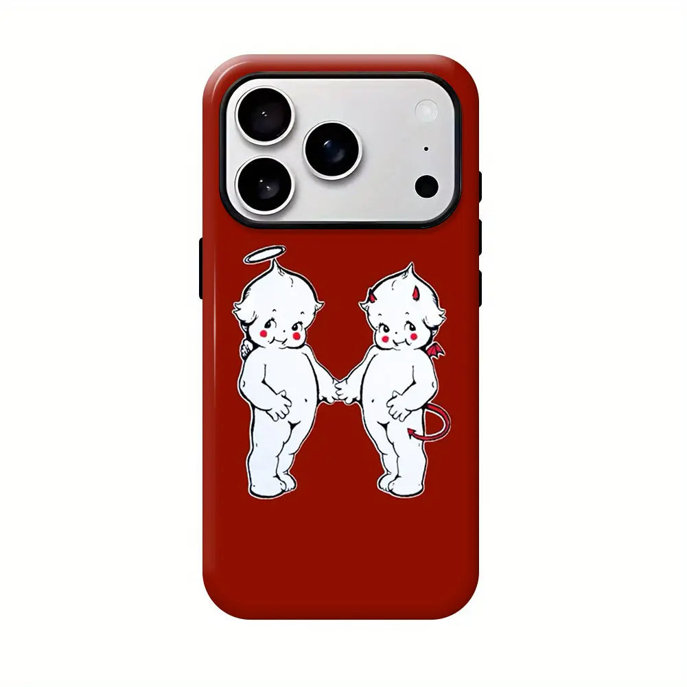 Kewpie Spooky Kitsch Halloween Toddler Phone Case Phone Case - Shock-Proof, Lightweight, Multi-Model Protection Cover Casing with Handle, Cellphone Casing Accessory for Iphone 11-17, Samsung S22-S26 (Check Sizes)