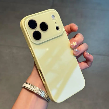Luxury Crystal Texture Cellphone Casing - Skin-Feeling Solid Color Durable Protector Accessories for Iphone17/16/15/14/13 Pro Max Series, IPCASE-22