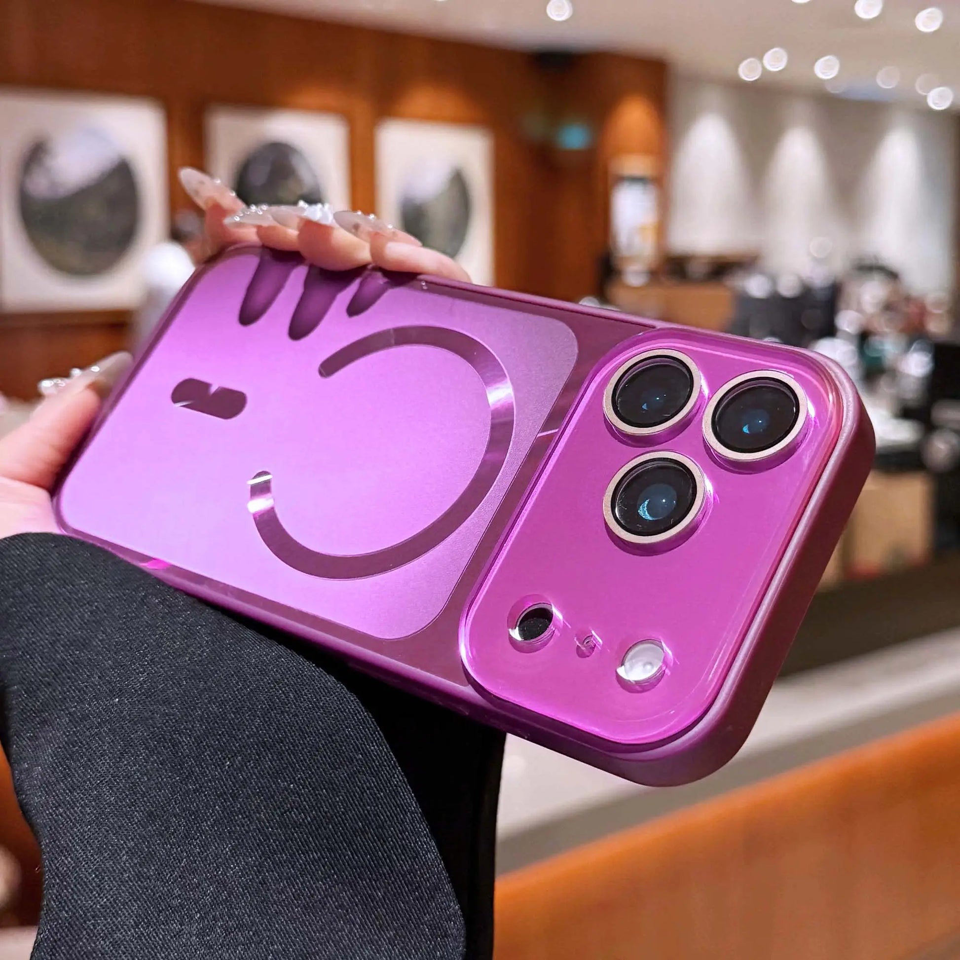 Premium Flowing Light Full Coverage Lens Phone Case for Iphone 13-17 Pro Max Magsafe Dustproof Magnetic Wireless Shockproof Protector for Girls & Boys ZT