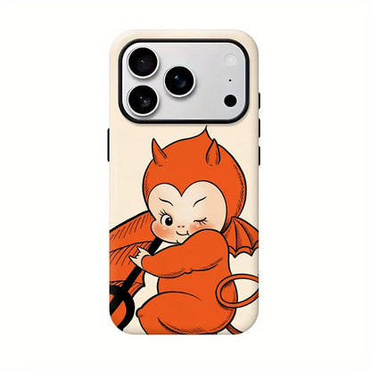Kewpie Spooky Kitsch Halloween Toddler Phone Case Phone Case - Shock-Proof, Lightweight, Multi-Model Protection Cover Casing with Handle, Cellphone Casing Accessory for Iphone 11-17, Samsung S22-S26 (Check Sizes)