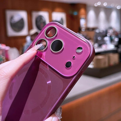 Premium Flowing Light Full Coverage Lens Phone Case for Iphone 13-17 Pro Max Magsafe Dustproof Magnetic Wireless Shockproof Protector for Girls & Boys ZT